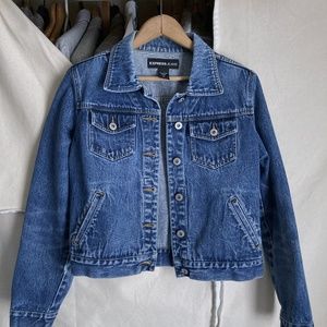 Women's Express Jeans Denim Jacket Trucker Medium Vintage